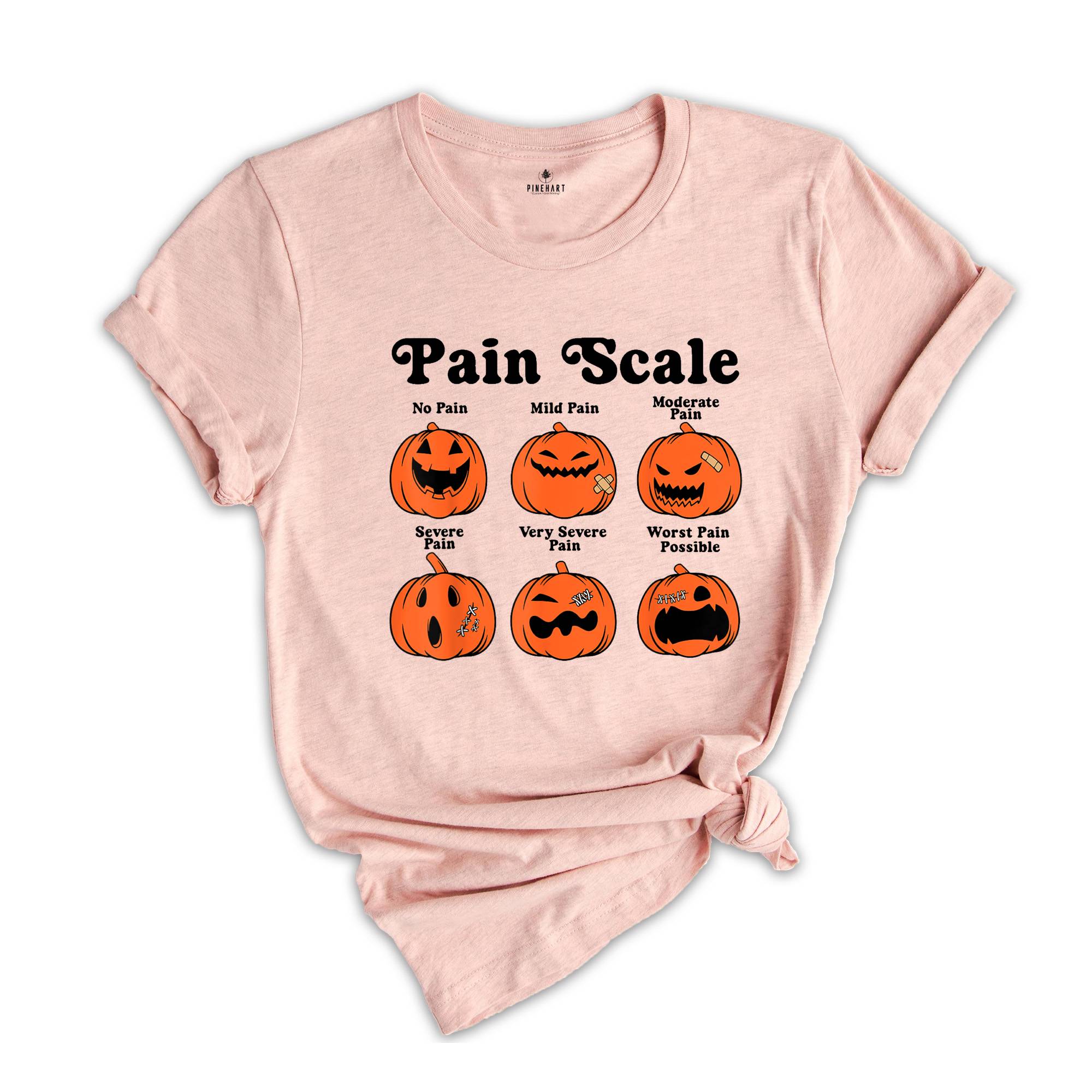Comfort Colors Pain Scale Spooky Pumpkin Trauma Shirt, Pumpkin Nurse Gift, RN Shirt, Pediatric Nurse Tee