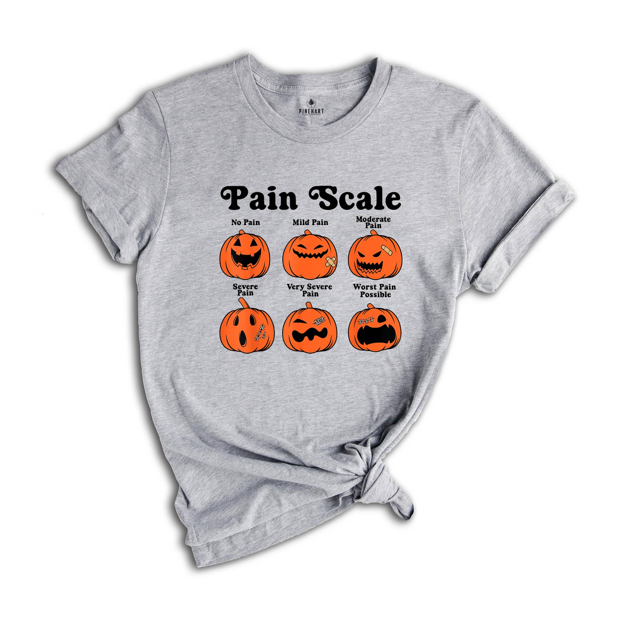 Comfort Colors Pain Scale Spooky Pumpkin Trauma Shirt, Pumpkin Nurse Gift, RN Shirt, Pediatric Nurse Tee
