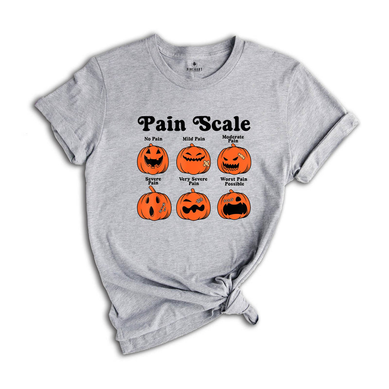 Comfort Colors Pain Scale Spooky Pumpkin Trauma Shirt, Pumpkin Nurse Gift, RN Shirt, Pediatric Nurse Tee