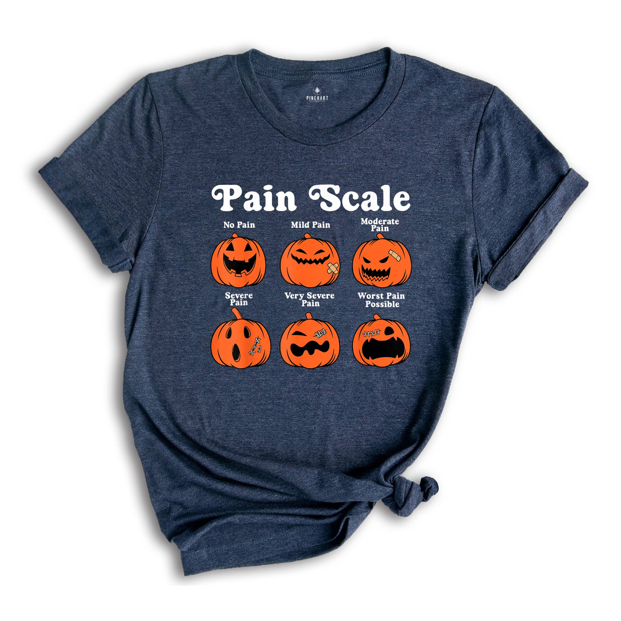 Comfort Colors Pain Scale Spooky Pumpkin Trauma Shirt, Pumpkin Nurse Gift, RN Shirt, Pediatric Nurse Tee