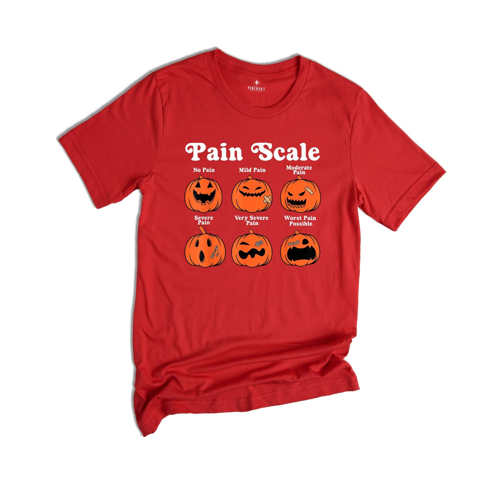 Comfort Colors Pain Scale Spooky Pumpkin Trauma Shirt, Pumpkin Nurse Gift, RN Shirt, Pediatric Nurse Tee