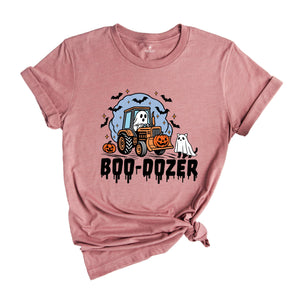 Comfort Colors ® Boo Dozer Shirt, Cute Ghost Halloween Gift, Spooky Season, Pumpkin Truck T-shirt, Cute Ghost Tee