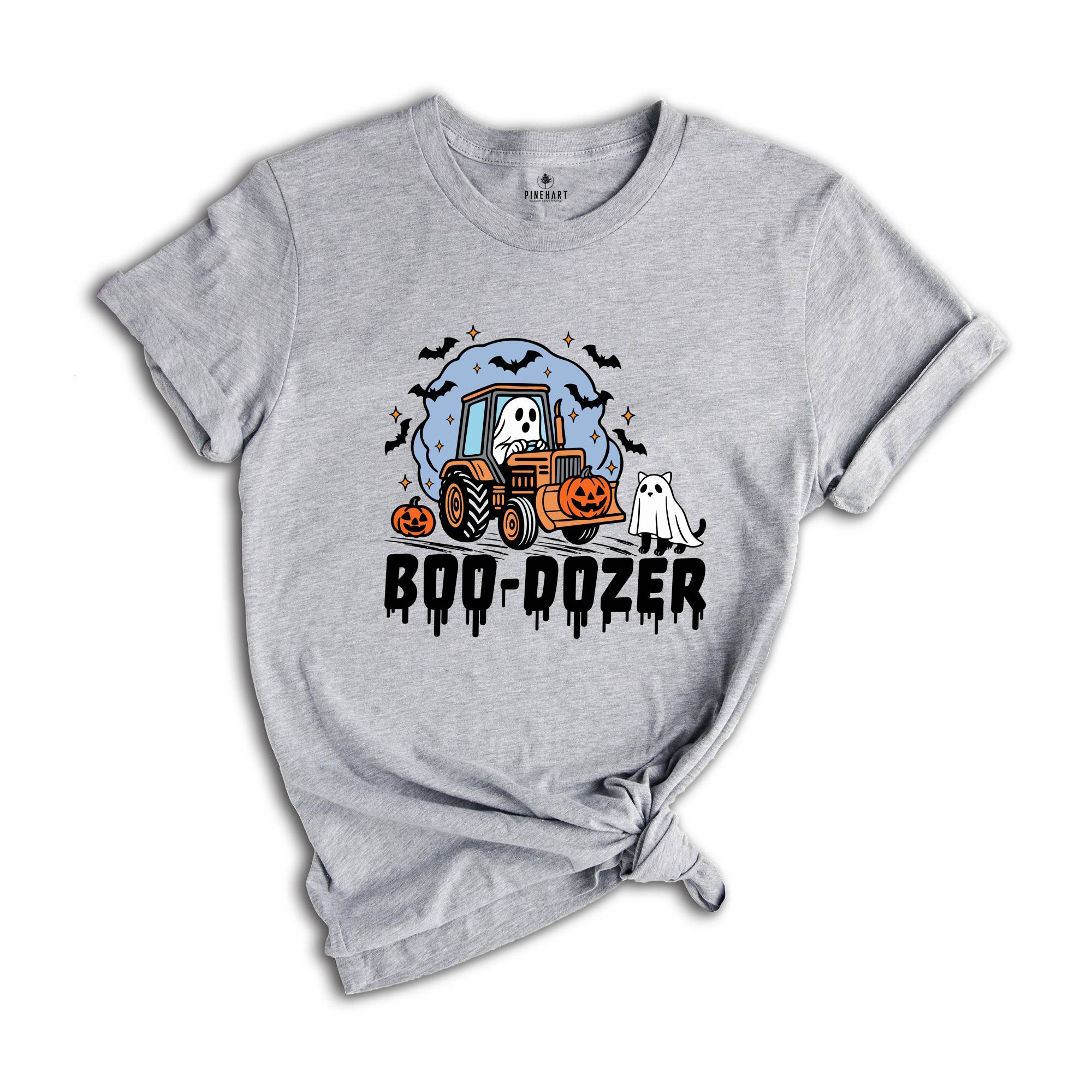 Comfort Colors ® Boo Dozer Shirt, Cute Ghost Halloween Gift, Spooky Season, Pumpkin Truck T-shirt, Cute Ghost Tee
