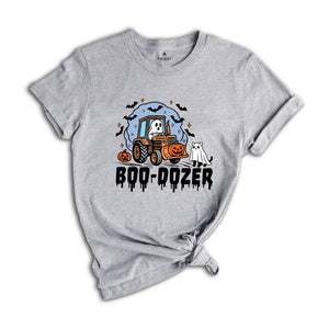 Comfort Colors ® Boo Dozer Shirt, Cute Ghost Halloween Gift, Spooky Season, Pumpkin Truck T-shirt, Cute Ghost Tee