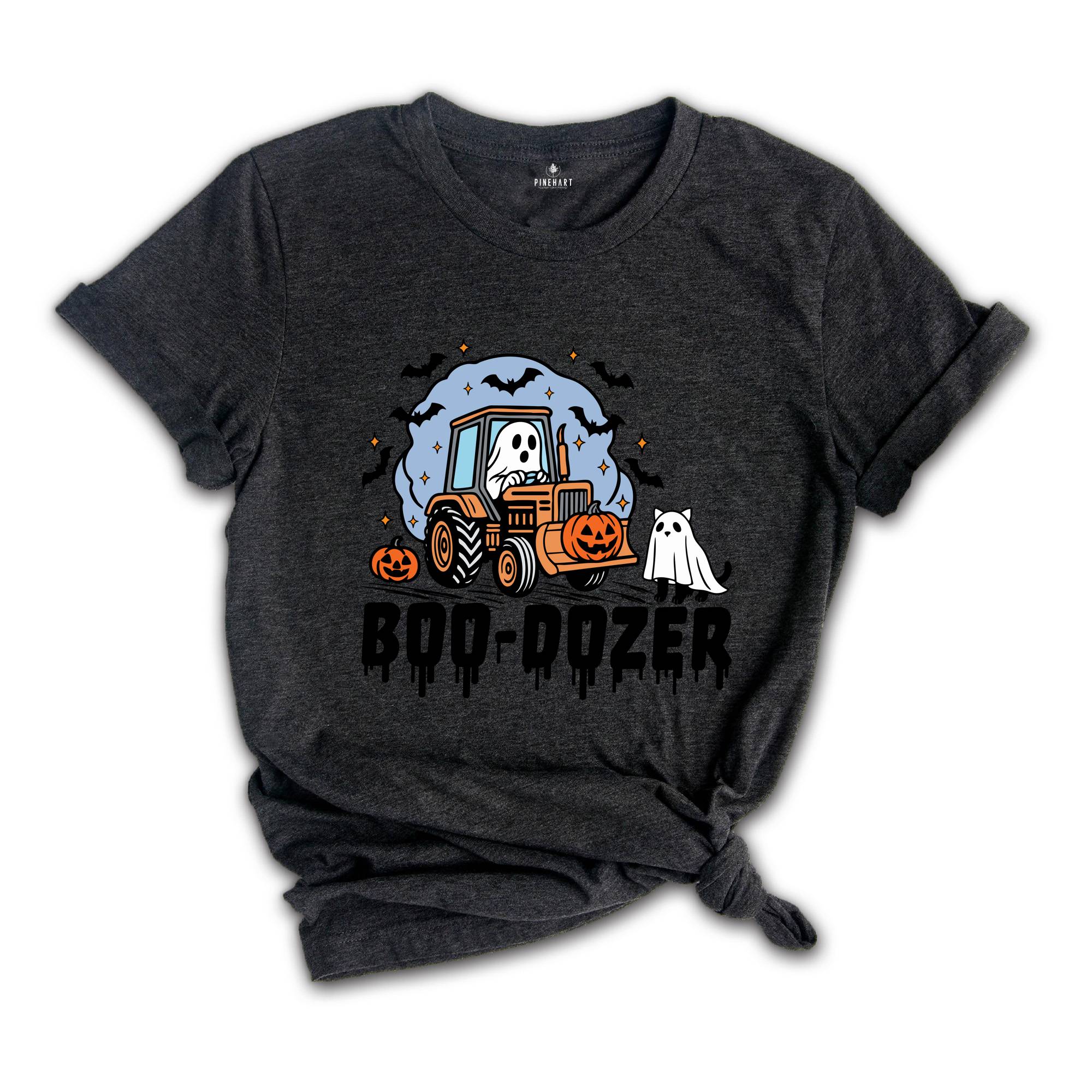 Comfort Colors ® Boo Dozer Shirt, Cute Ghost Halloween Gift, Spooky Season, Pumpkin Truck T-shirt, Cute Ghost Tee