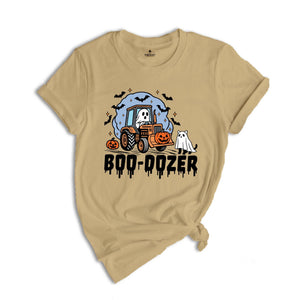 Comfort Colors ® Boo Dozer Shirt, Cute Ghost Halloween Gift, Spooky Season, Pumpkin Truck T-shirt, Cute Ghost Tee