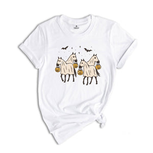 Comfort Colors ® Cowboy Ghost Horse Halloween Shirt, Gift For Halloween Tee, Western Halloween Shirt