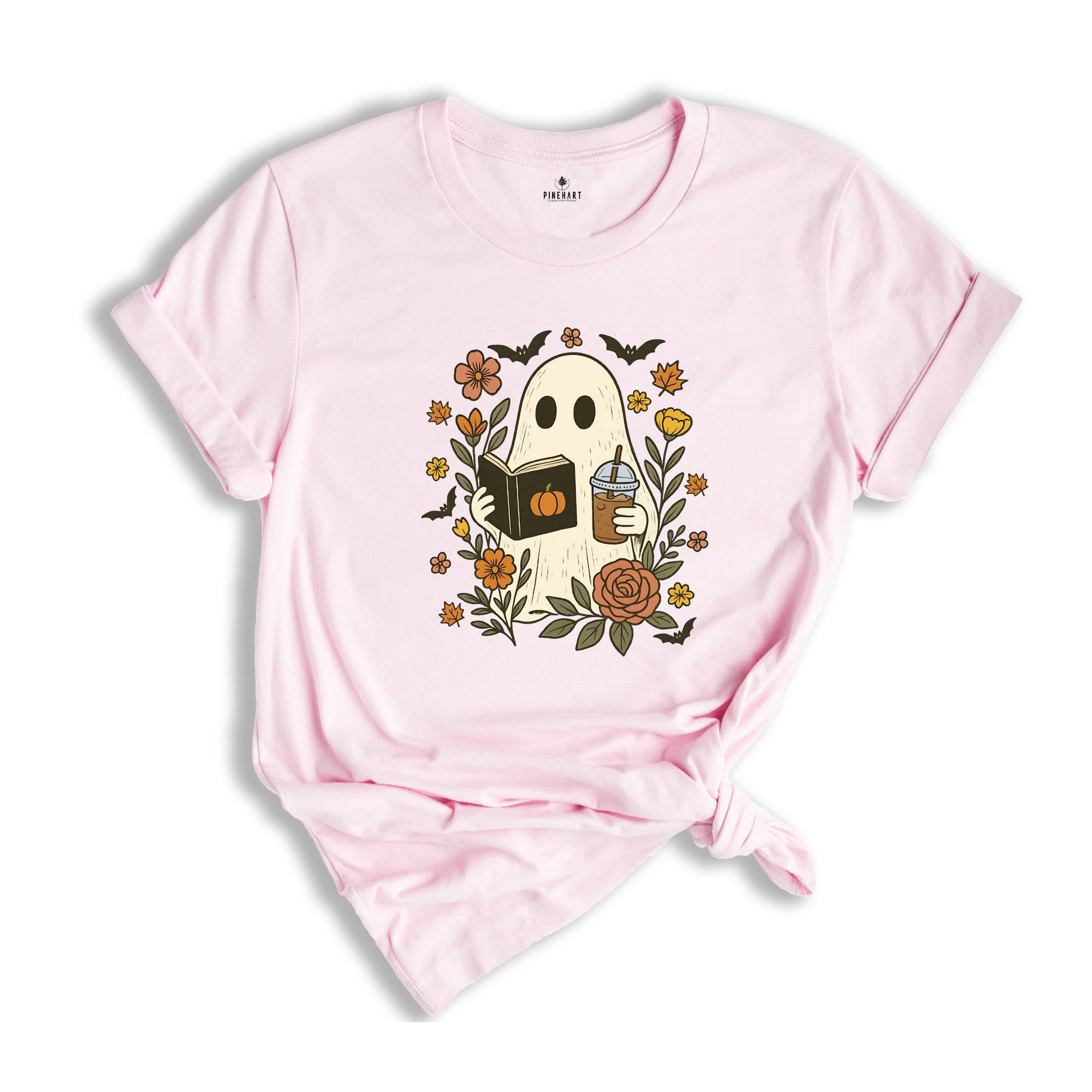 Comfort Colors ® Fall Book Lover Coffee and Reading Shirt, Gift For Book And Coffee Lover Shirt, Spooky Season T-shirt