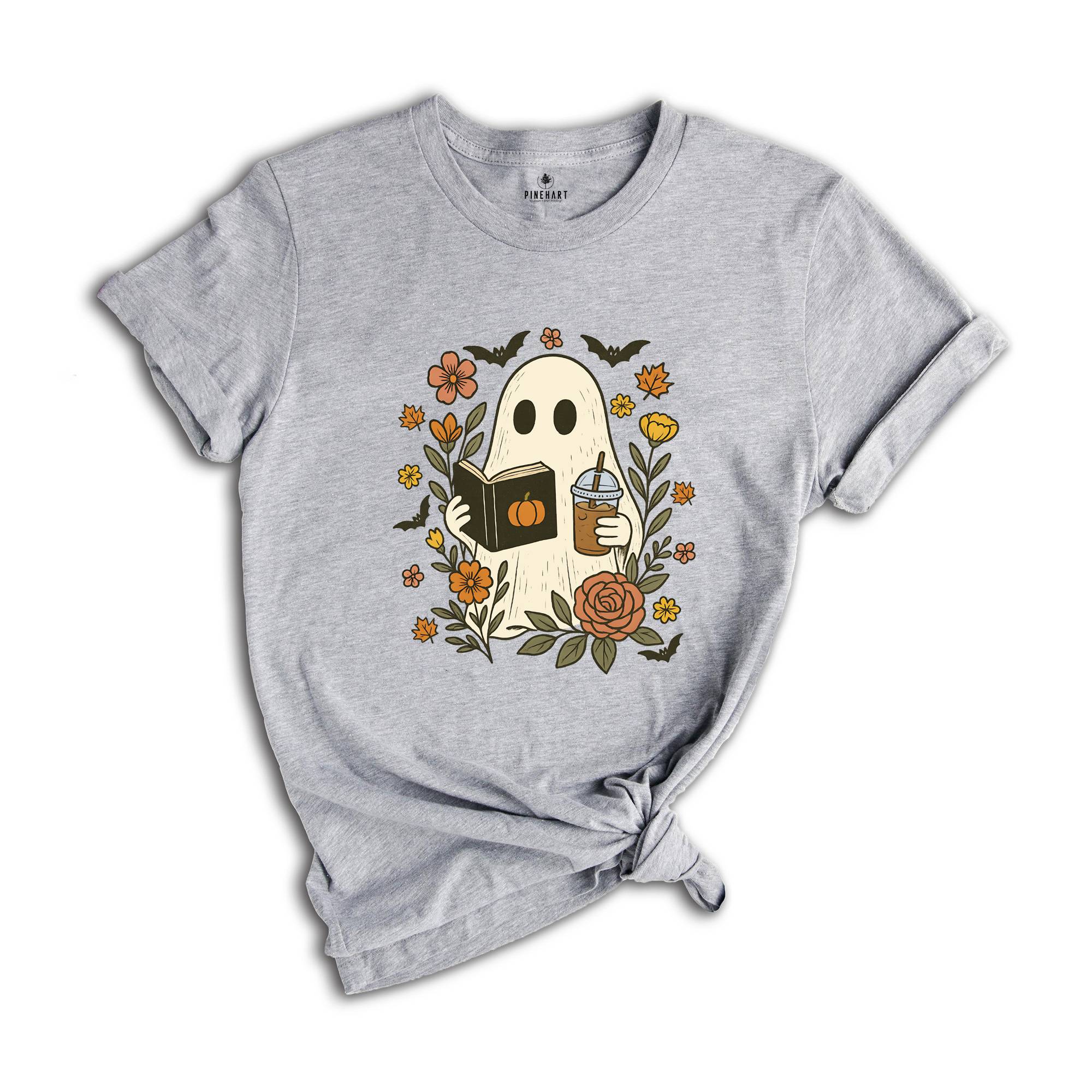 Comfort Colors ® Fall Book Lover Coffee and Reading Shirt, Gift For Book And Coffee Lover Shirt, Spooky Season T-shirt