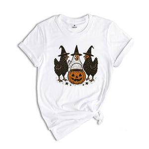 Comfort Colors ® Halloween Witch Thanksgiving Chicken Shirt, Gift For Fall Retro Halloween T-Shirt, Pumpkin Shirt