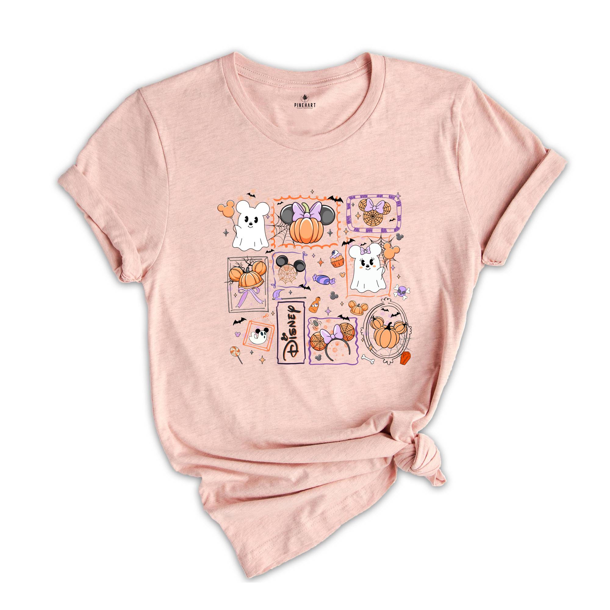 Comfort Colors ® Magical Mouse Halloween Shirt, Mickey Minnie Halloween Couple Gift, Mickey Ghost Shirt, Minnie Ghost Shirt