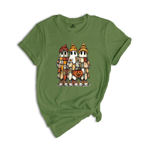 Comfort Colors ® Patchwork Ghost Halloween Shirt, Gift For Halloween Shirt, Retro Halloween Ghost Tee