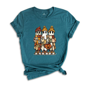 Comfort Colors ® Patchwork Ghost Halloween Shirt, Gift For Halloween Shirt, Retro Halloween Ghost Tee