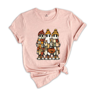 Comfort Colors ® Patchwork Ghost Halloween Shirt, Gift For Halloween Shirt, Retro Halloween Ghost Tee