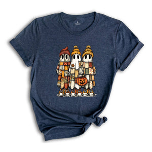 Comfort Colors ® Patchwork Ghost Halloween Shirt, Gift For Halloween Shirt, Retro Halloween Ghost Tee