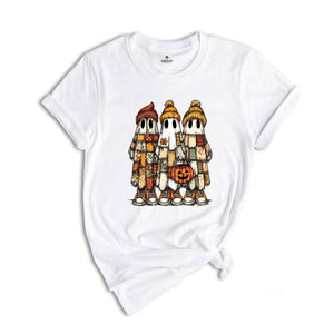 Comfort Colors ® Patchwork Ghost Halloween Shirt, Gift For Halloween Shirt, Retro Halloween Ghost Tee