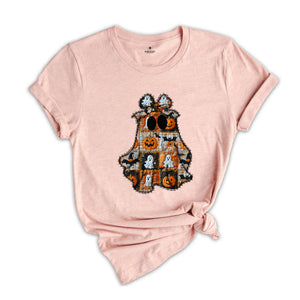 Comfort Colors ® Retro Halloween Blue Denim Ghost Shirt, Cute Boo Ghost Coquette Gift For, Cute Boo Ghost