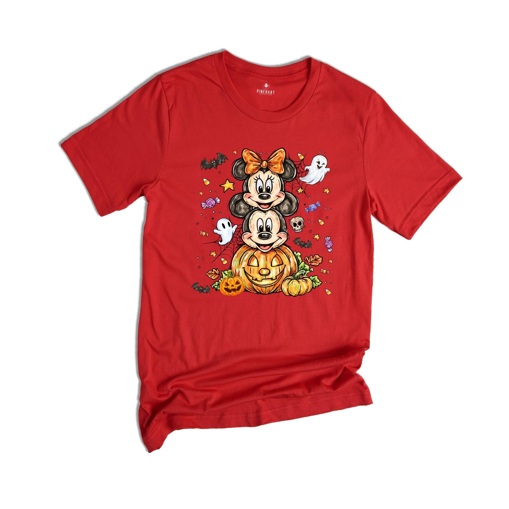 Comfort Colors ® Retro Magical Mouse Halloween Shirt, Mickey and Minnie Couple Shirt, Spooky Vibes Shirt