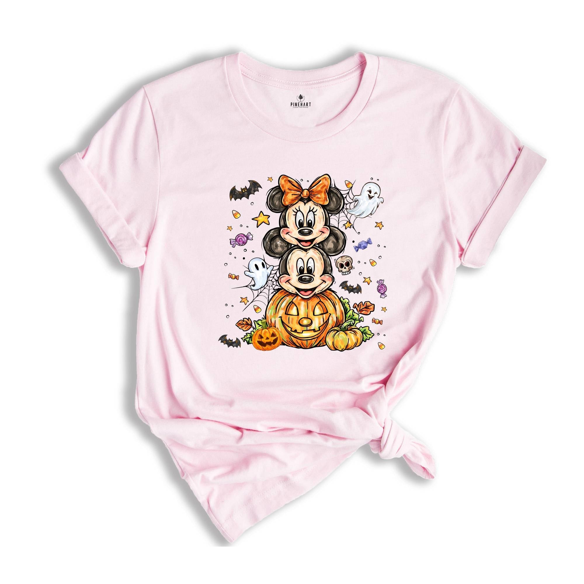 Comfort Colors ® Retro Magical Mouse Halloween Shirt, Mickey and Minnie Couple Shirt, Spooky Vibes Shirt