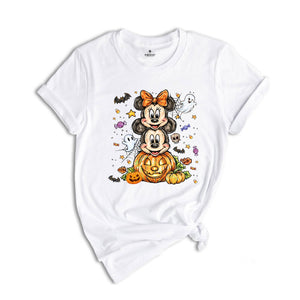 Comfort Colors ® Retro Magical Mouse Halloween Shirt, Mickey and Minnie Couple Shirt, Spooky Vibes Shirt