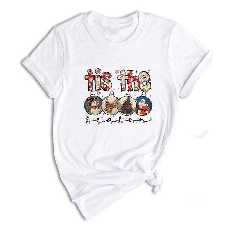 Comfort Colors ® Retro Tis The Season Shirt, Gift For Retro Christmas T-Shirt, Festive Holiday Party TeeÜrün Etiketleri