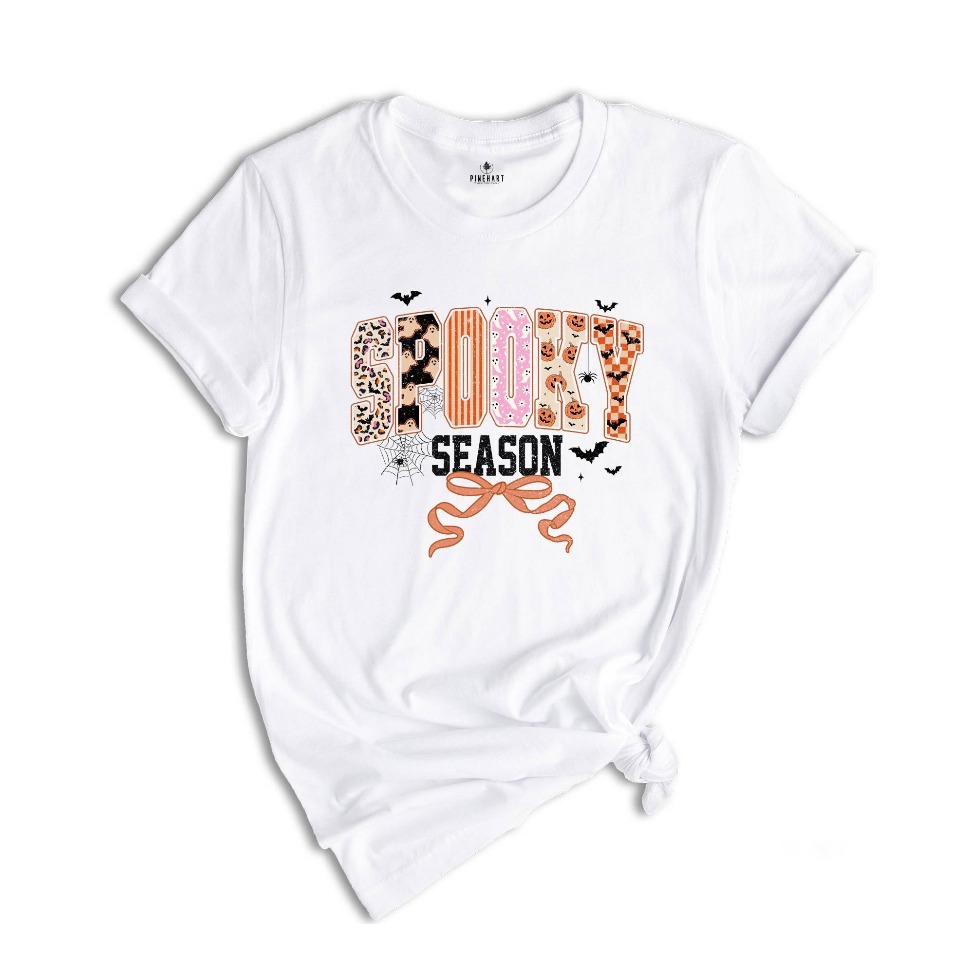 Comfort Colors ® Spooky Season Girly Halloween Shirt, Gift For Retro Halloween Tee, Retro Halloween Leopard Shirt