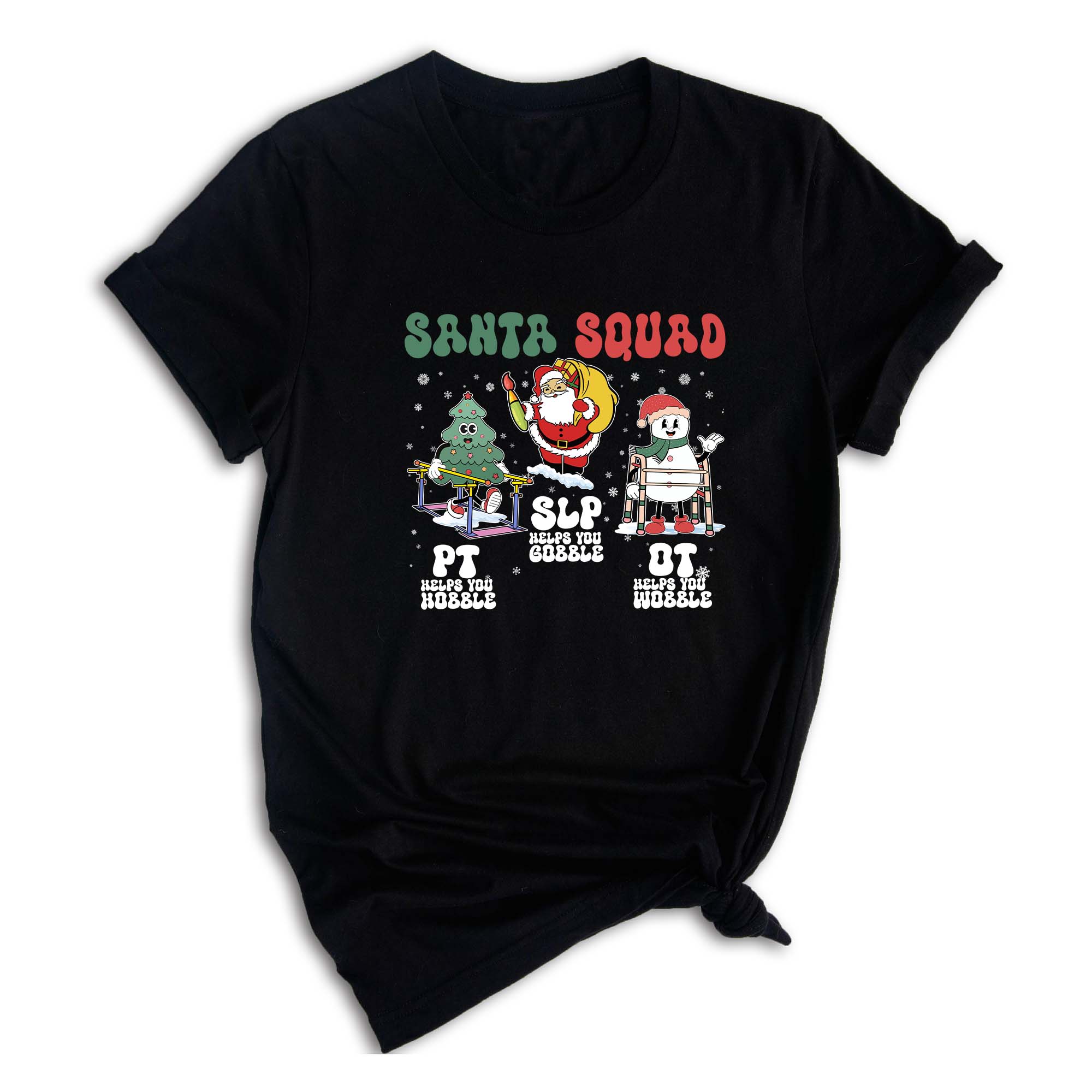 Comfort Colors ® Therapy Squad SLP OT PT Shirt, Therapy Christmas Squad ...