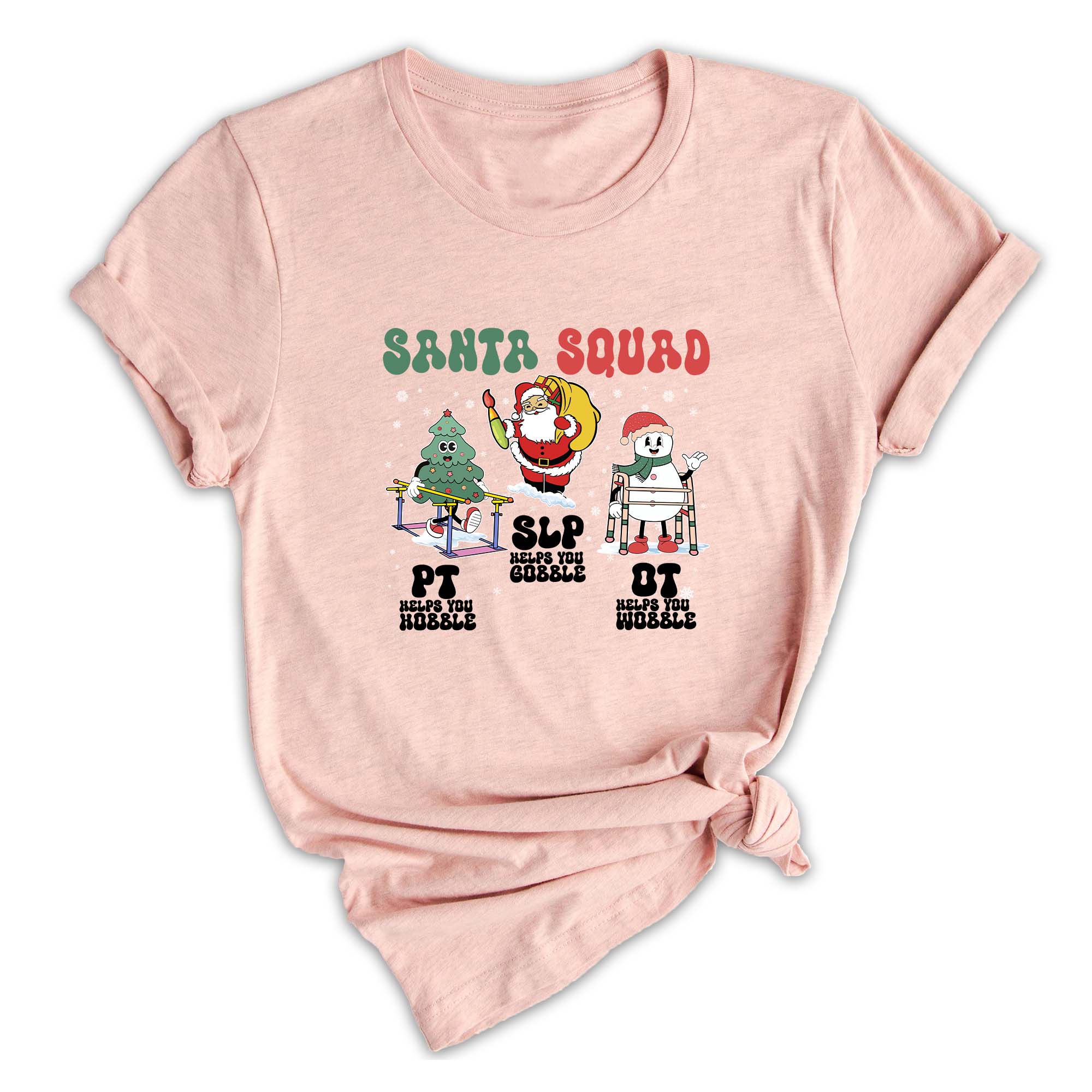 Comfort Colors ® Therapy Squad SLP OT PT Shirt, Therapy Christmas Squad, Occupational Therapy T-Shirt