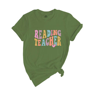 Comfort Colors Reading Teacher Shirt, Gift for Reading Teacher, Tshirt, Reading Teacher T-shirt, Retro Reading Teacher Tee