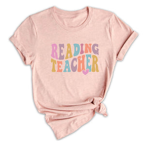 Comfort Colors Reading Teacher Shirt, Gift for Reading Teacher, Tshirt, Reading Teacher T-shirt, Retro Reading Teacher Tee