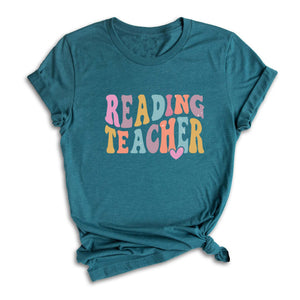 Comfort Colors Reading Teacher Shirt, Gift for Reading Teacher, Tshirt, Reading Teacher T-shirt, Retro Reading Teacher Tee