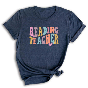 Comfort Colors Reading Teacher Shirt, Gift for Reading Teacher, Tshirt, Reading Teacher T-shirt, Retro Reading Teacher Tee