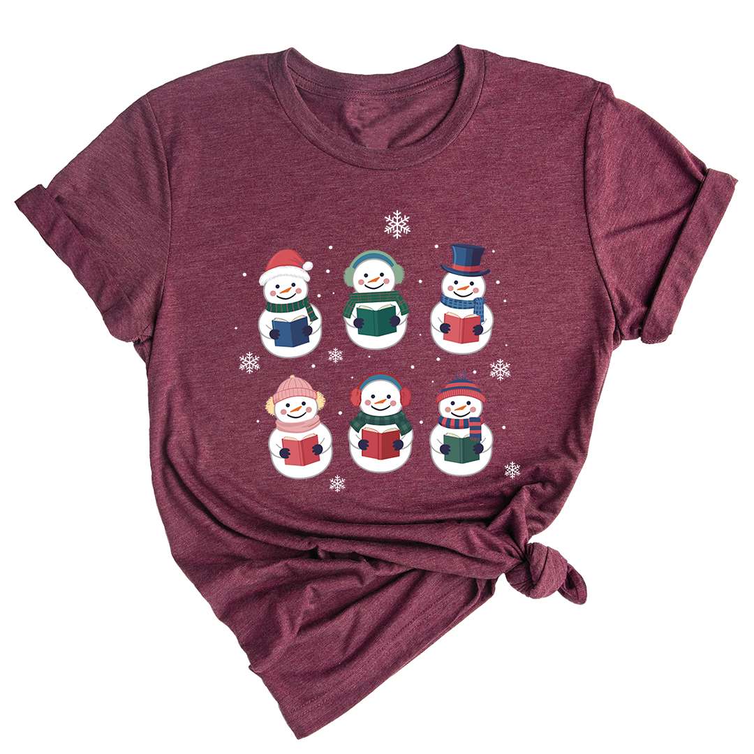 Comfort Colors Snowman Reading Book Shirt, Snowman Book Shirt, Christmas Book Shirt, Book Club Shirt, Christmas Bookish Gift, Book Lover G