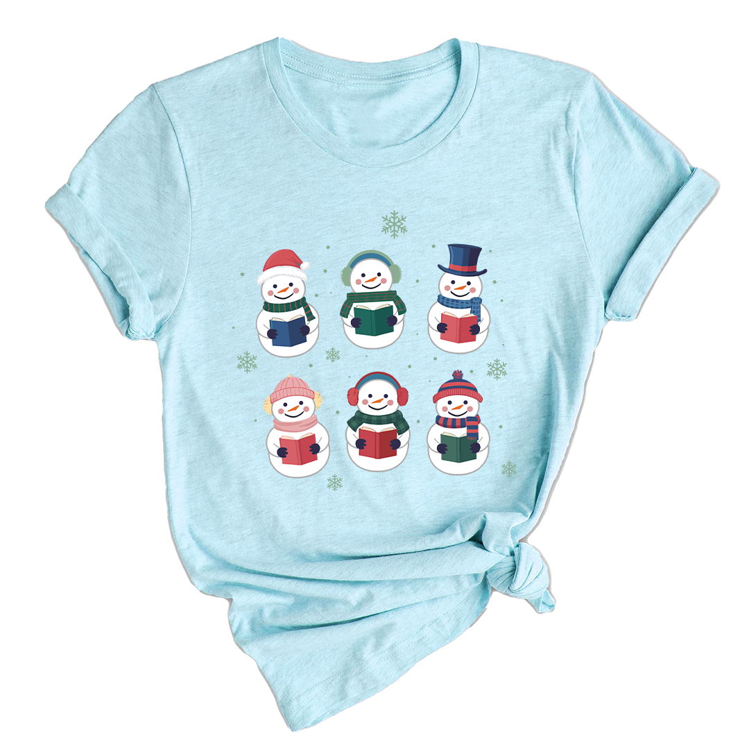 Comfort Colors Snowman Reading Book Shirt, Snowman Book Shirt, Christmas Book Shirt, Book Club Shirt, Christmas Bookish Gift, Book Lover G