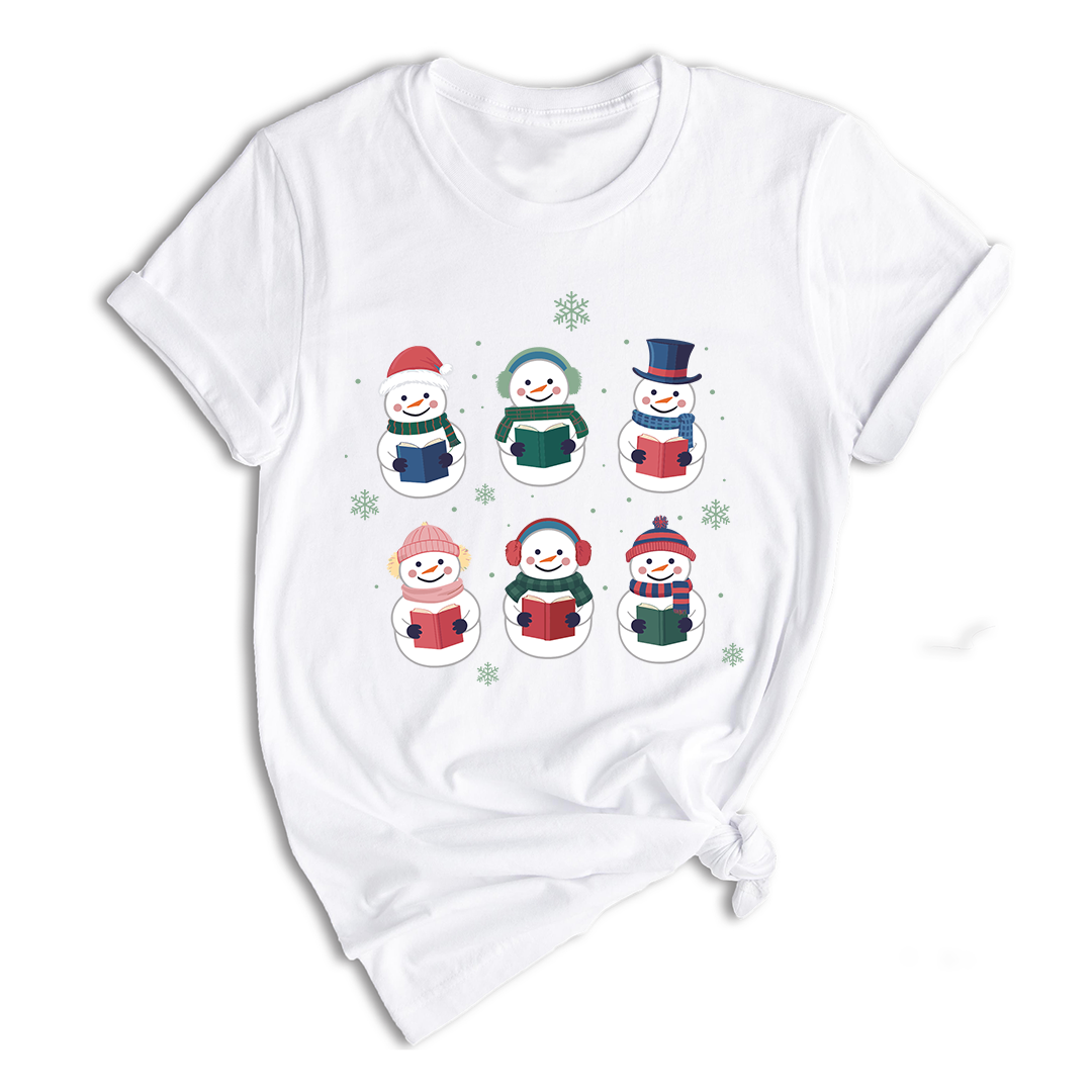 Comfort Colors Snowman Reading Book Shirt, Snowman Book Shirt, Christmas Book Shirt, Book Club Shirt, Christmas Bookish Gift, Book Lover G