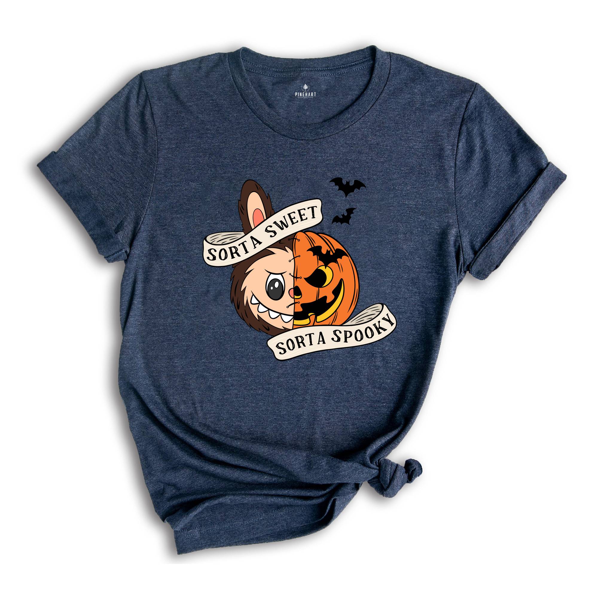 Comfort Colors Sorta Sweet Sorta Spooky Labubu Shirt, Funny Pumpkin Tee, Labubu Shirt, Cute Halloween T-Shirt, Spooky Season Sweatshirt, Fall Tee