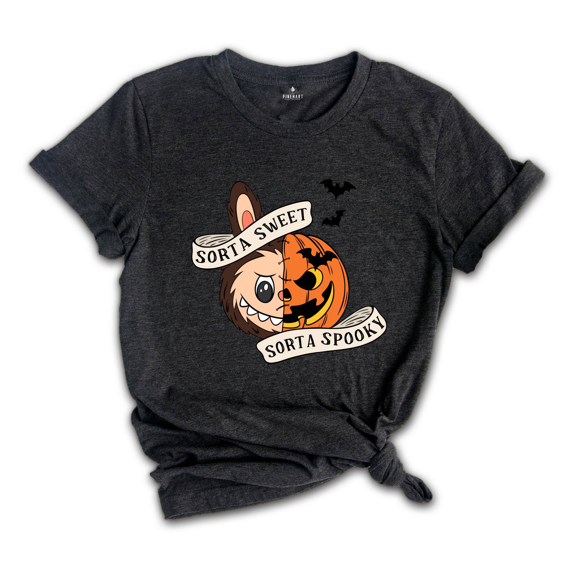 Comfort Colors Sorta Sweet Sorta Spooky Labubu Shirt, Funny Pumpkin Tee, Labubu Shirt, Cute Halloween T-Shirt, Spooky Season Sweatshirt, Fall Tee