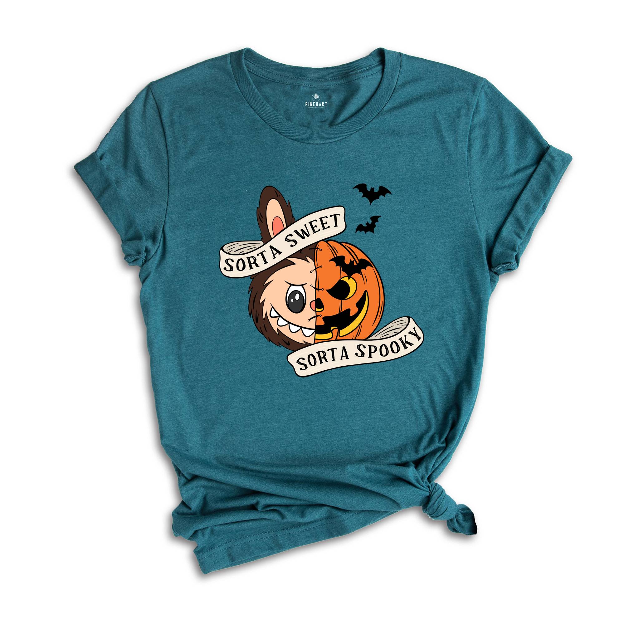 Comfort Colors Sorta Sweet Sorta Spooky Labubu Shirt, Funny Pumpkin Tee, Labubu Shirt, Cute Halloween T-Shirt, Spooky Season Sweatshirt, Fall Tee