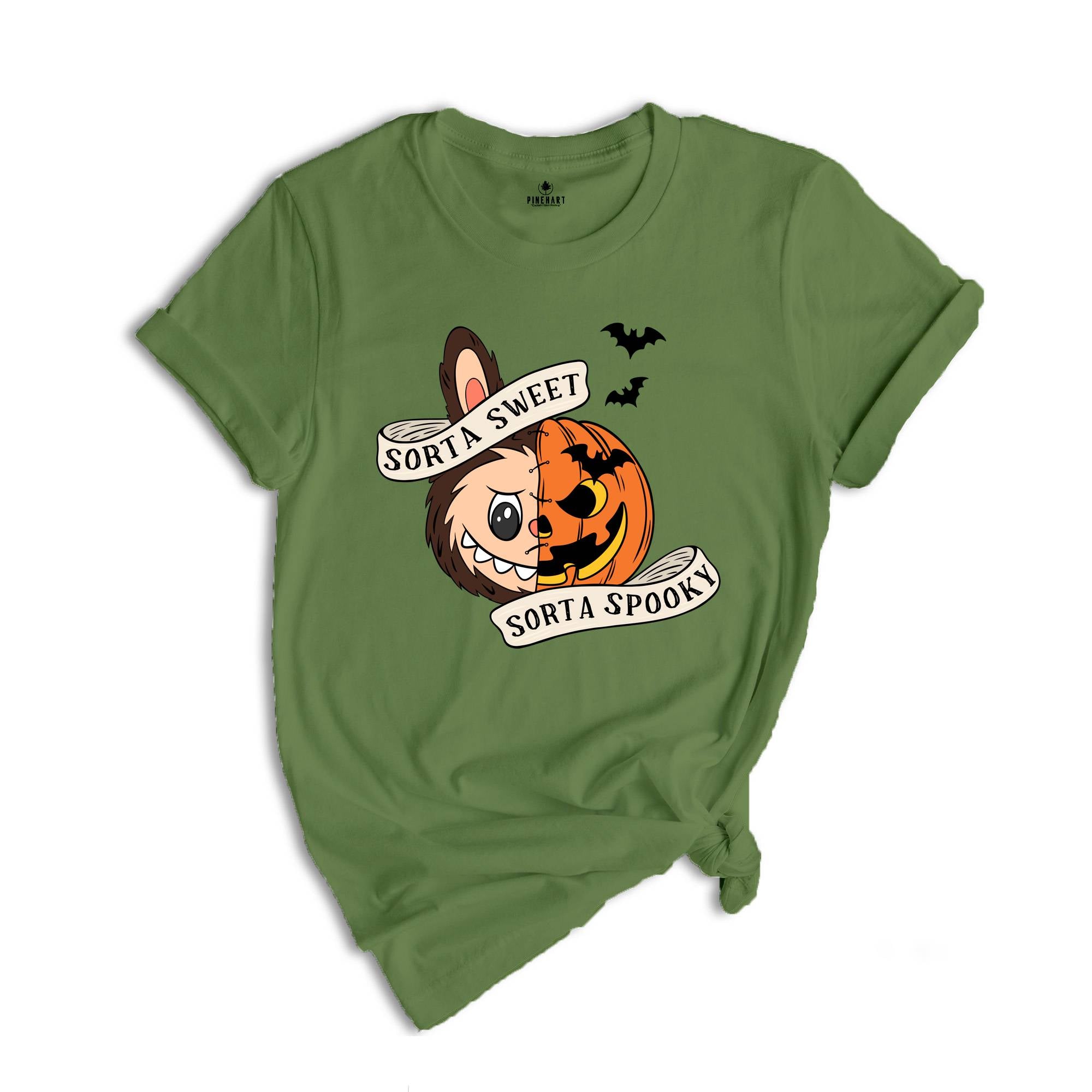 Comfort Colors Sorta Sweet Sorta Spooky Labubu Shirt, Funny Pumpkin Tee, Labubu Shirt, Cute Halloween T-Shirt, Spooky Season Sweatshirt, Fall Tee