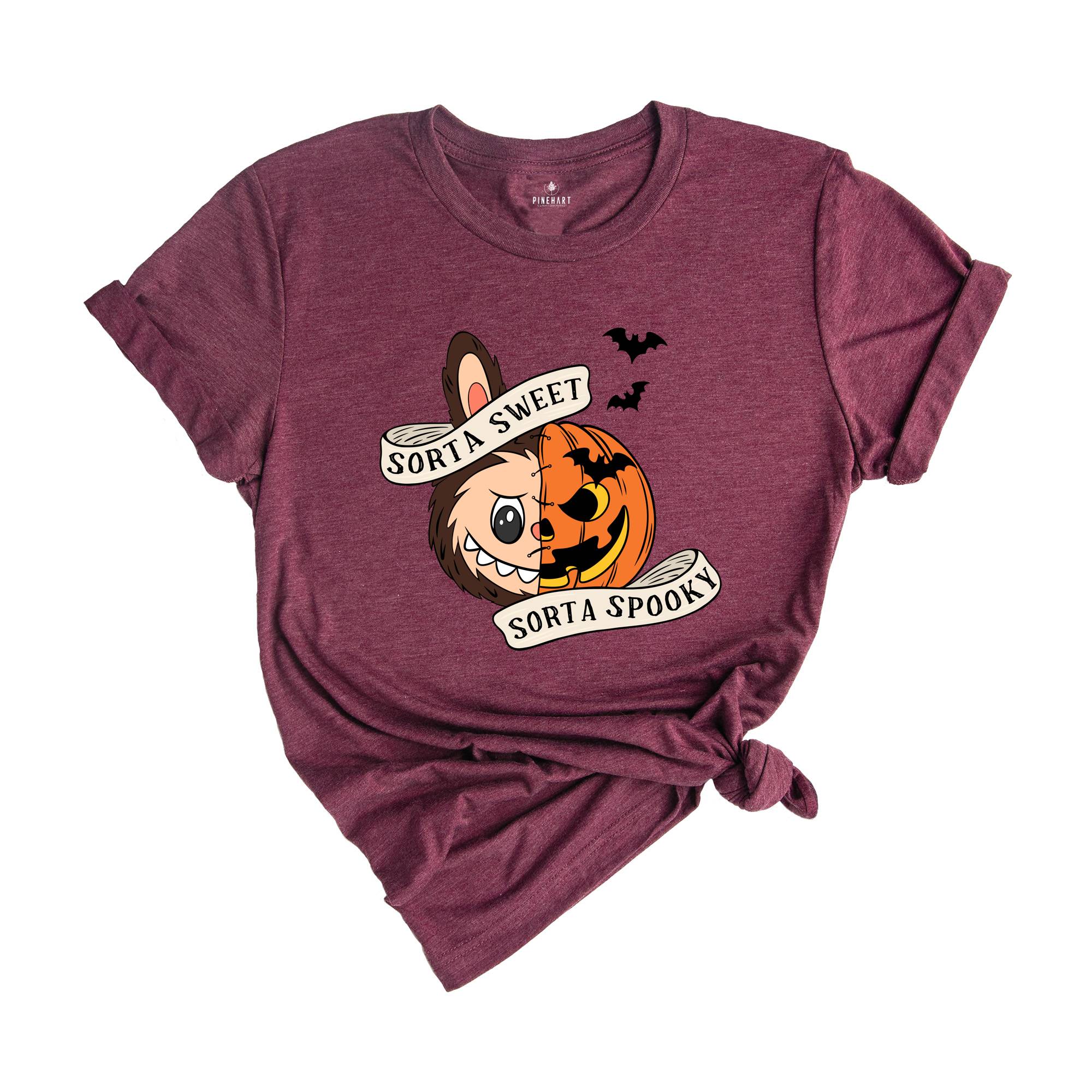 Comfort Colors Sorta Sweet Sorta Spooky Labubu Shirt, Funny Pumpkin Tee, Labubu Shirt, Cute Halloween T-Shirt, Spooky Season Sweatshirt, Fall Tee