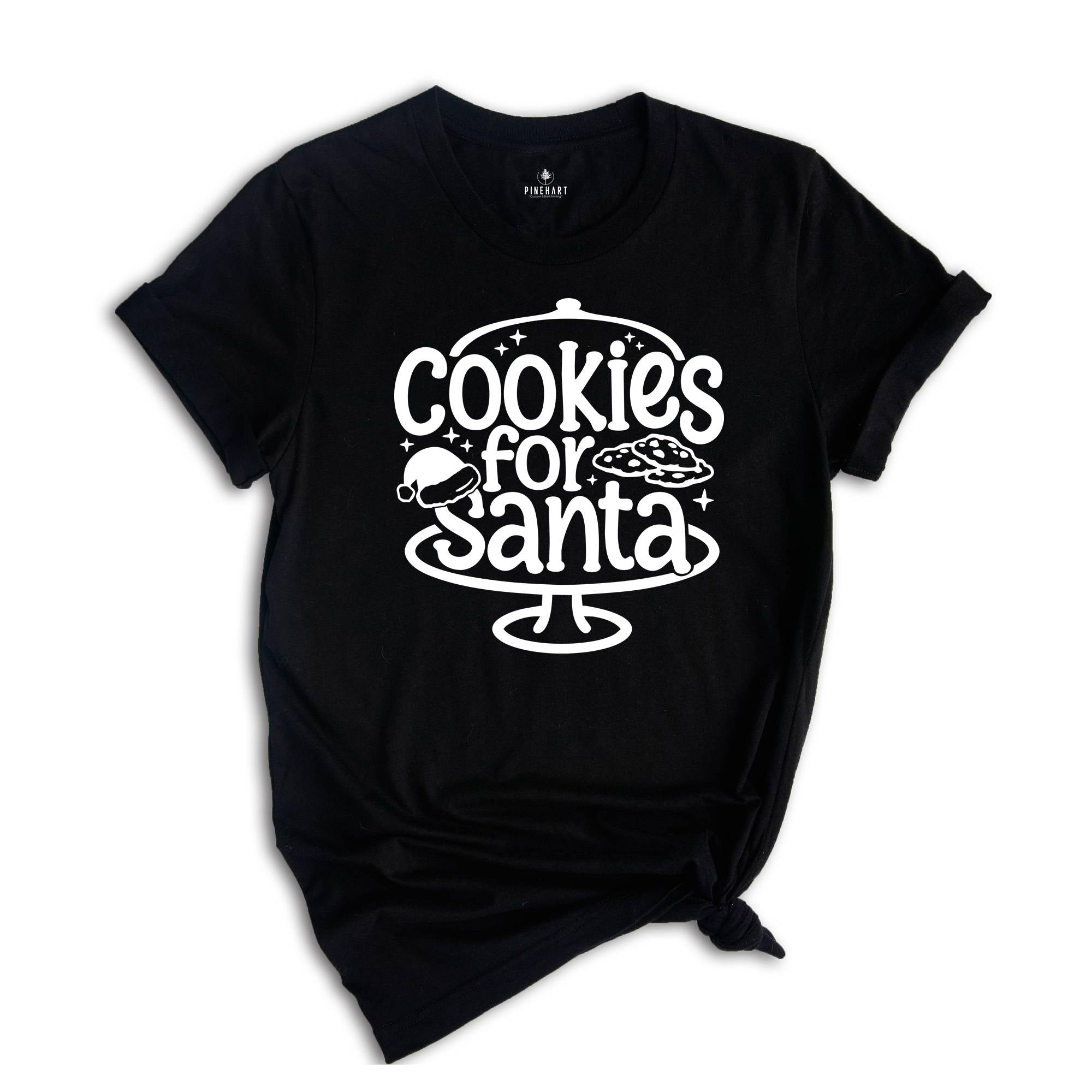 Cookies for Santa Shirt, Santa Cookie T-Shirt, Christmas Baking Tee, Christmas Gift, Xmas Party Tee, Christmas Outfit
