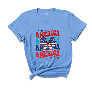 Coquette 4th of July Shirt, American Flag Shirt, USA Shirt, Retro 4th of July Tee, Vintage American Shirt