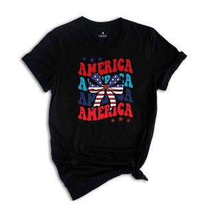 Coquette 4th of July Shirt, American Flag Shirt, USA Shirt, Retro 4th of July Tee, Vintage American Shirt