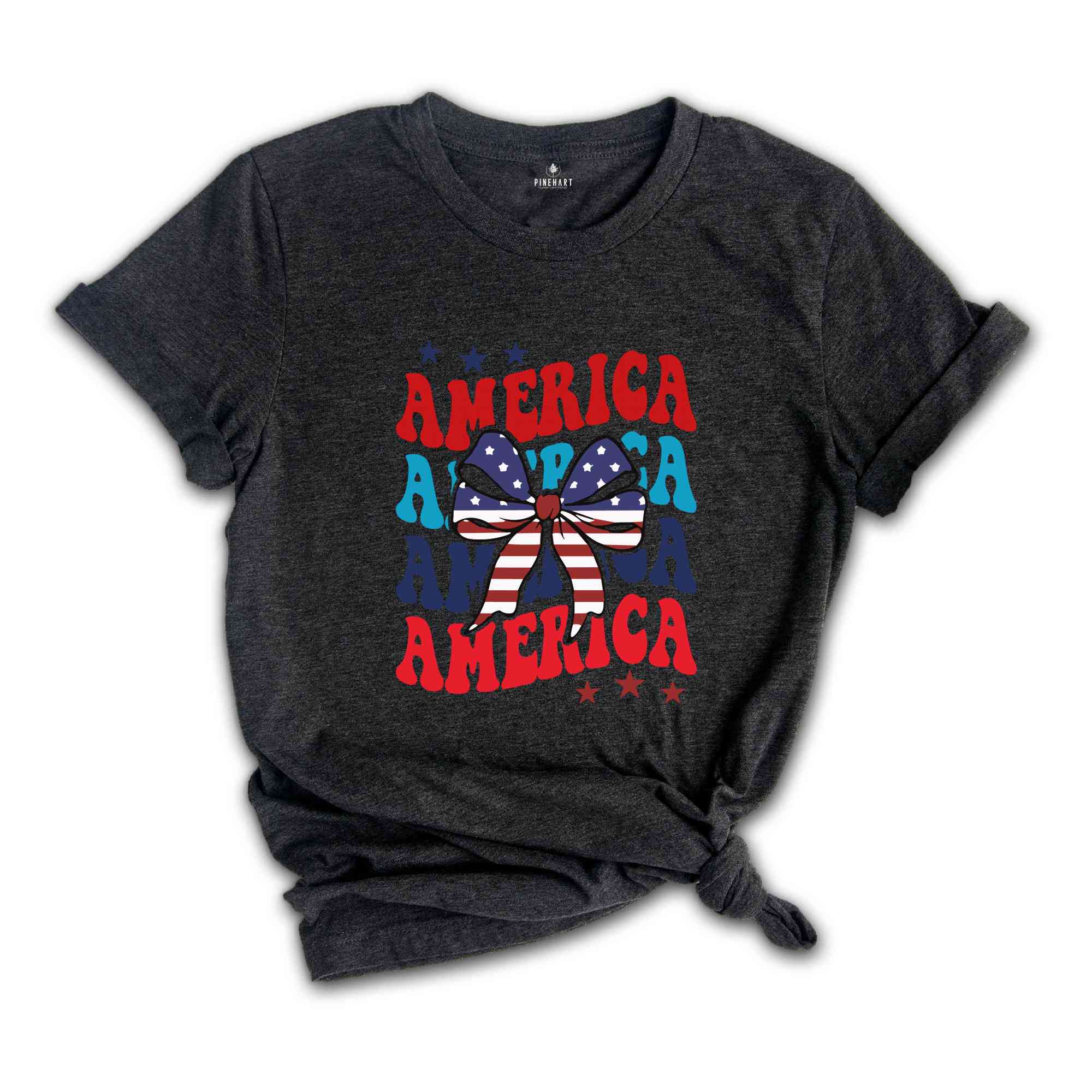 Coquette 4th of July Shirt, American Flag Shirt, USA Shirt, Retro 4th of July Tee, Vintage American Shirt