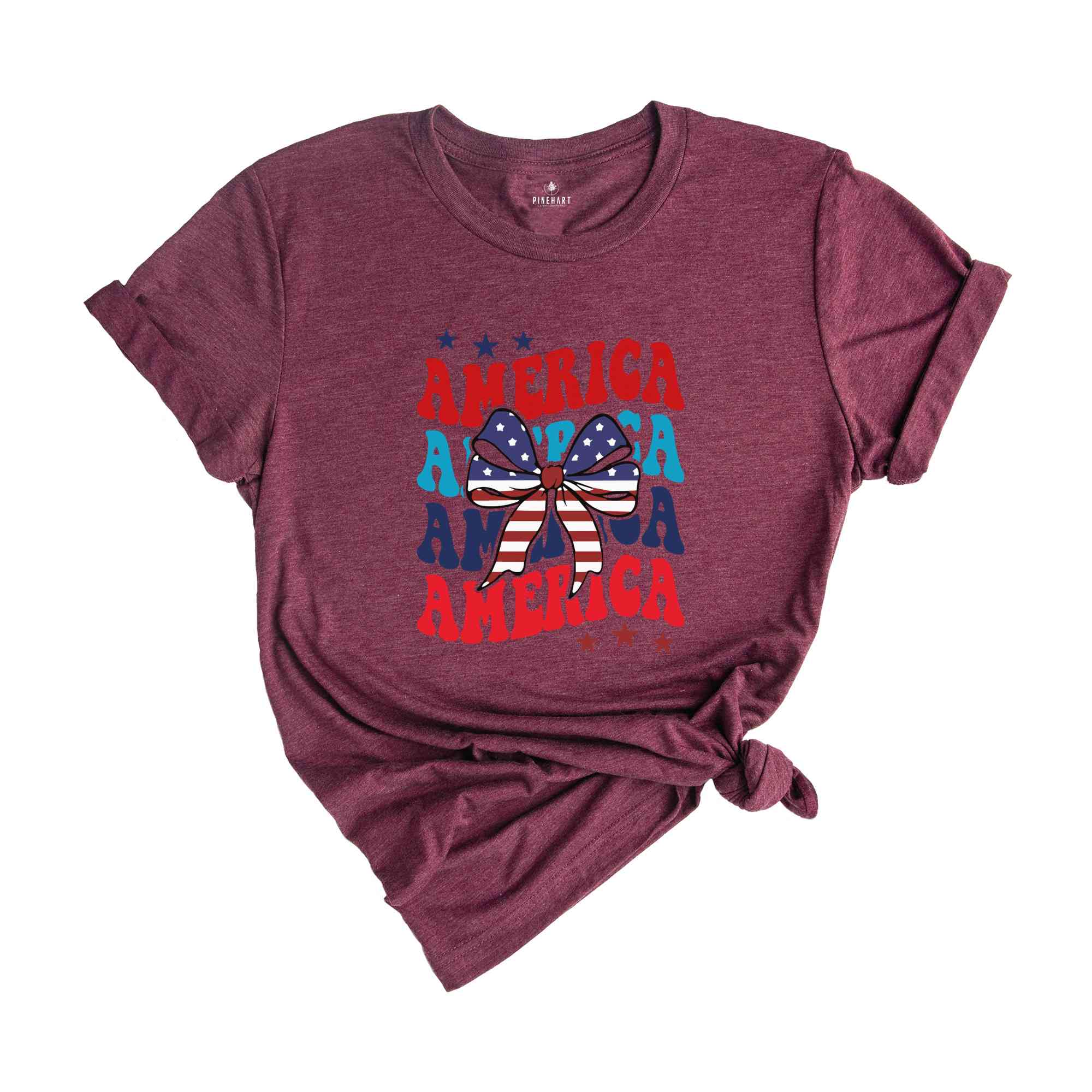 Coquette 4th of July Shirt, American Flag Shirt, USA Shirt, Retro 4th of July Tee, Vintage American Shirt