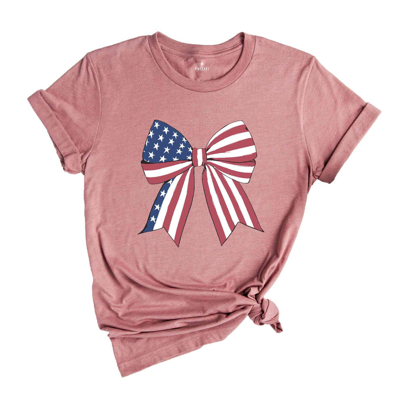 Coquette American Shirt, Coquette Bow Shirt, 4th of July Shirt, America Shirt, Freedom Shirt, American Flag Shirt, American girl Tee