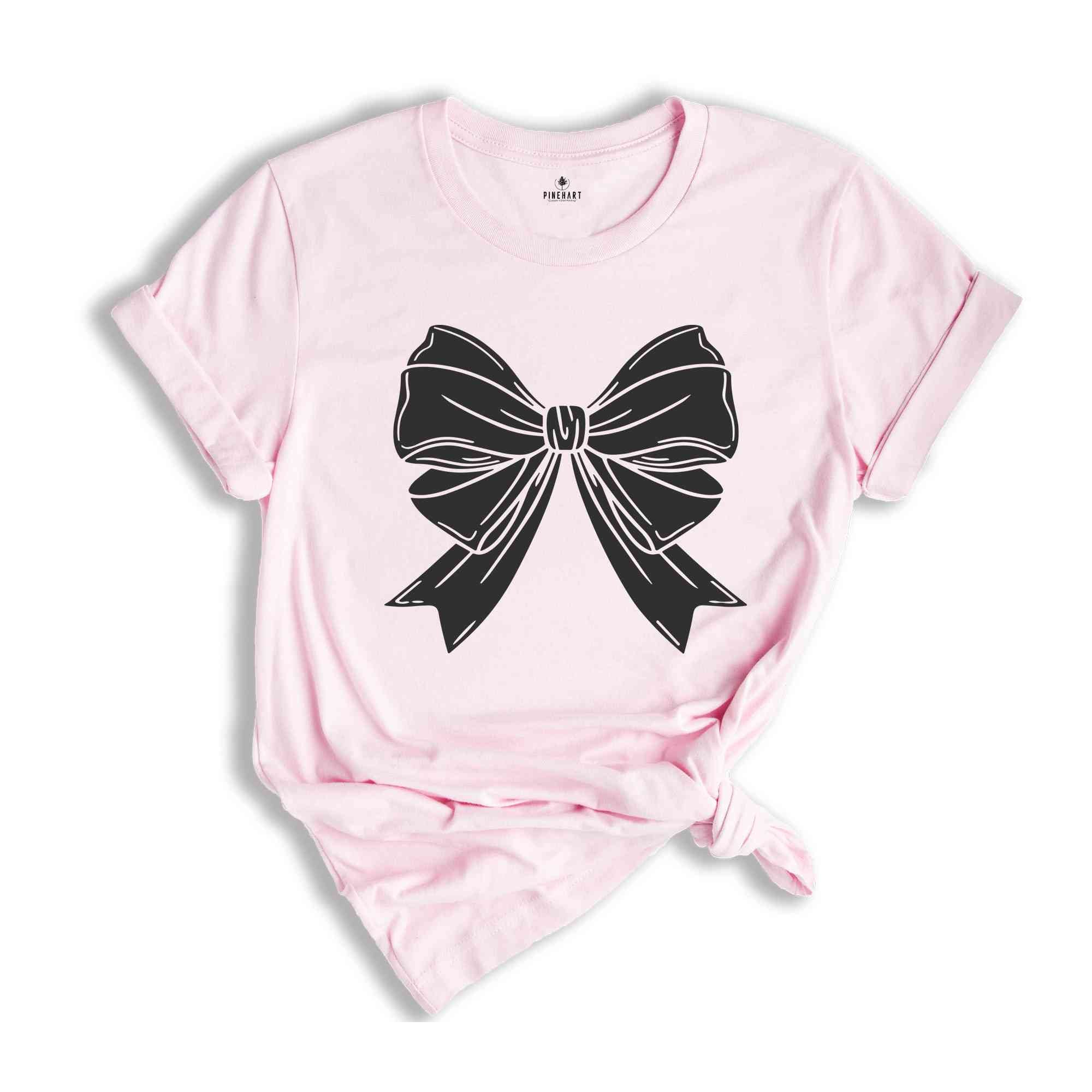Coquette Big Bow Shirt, Mothers Day Gift, Bow Shirt, Coquette Gift, Bow Birthday Gift, Coquette Shirt, Vintage Bow Shirt, Retro Coquette Tee