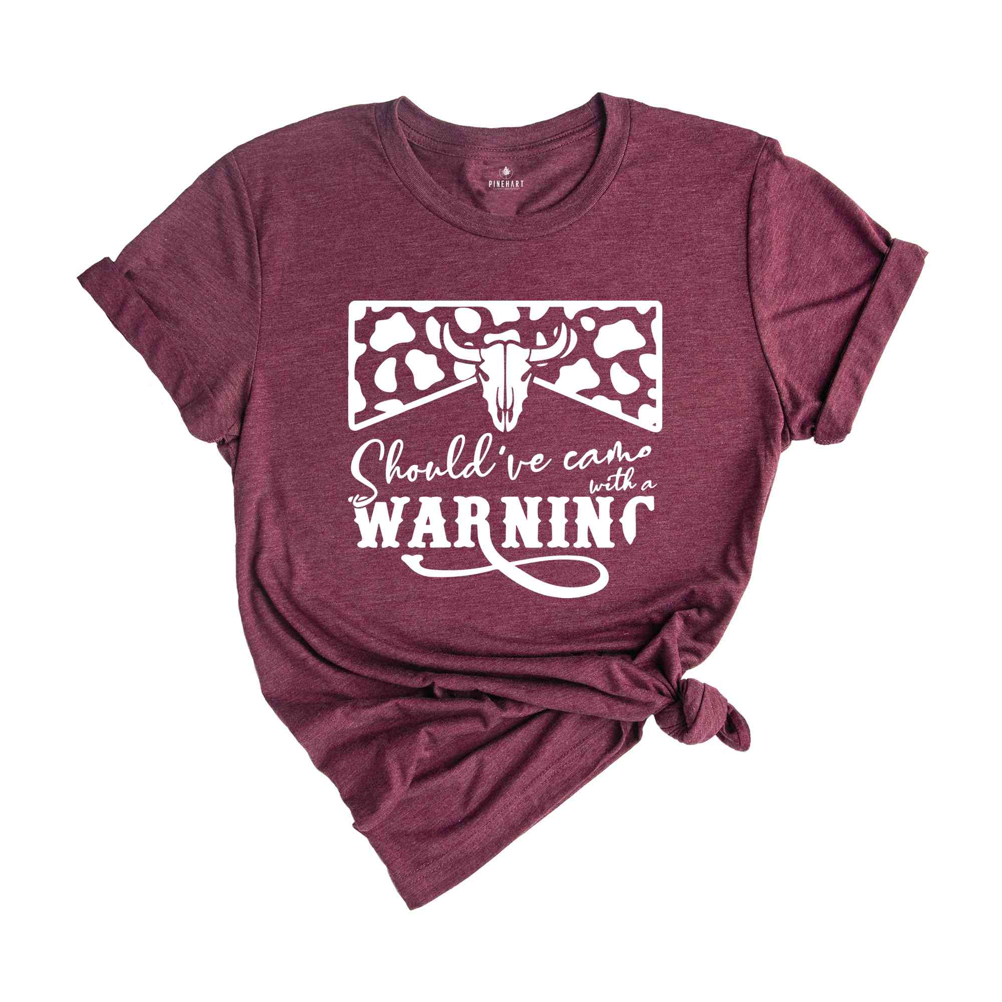 Country Music Shirt, Cowboy Shirt, Western T-Shirt, Southern Crewneck Sweatshirt, Should've Come With A Warning, Bull Skull Graphic Tees