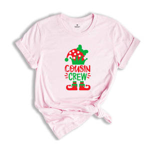 Cousin Crew Elf Shirt, Christmas Family Tee, Matching Christmas T-Shirt, Elf Squad Tee, Christmas Crew Shirt