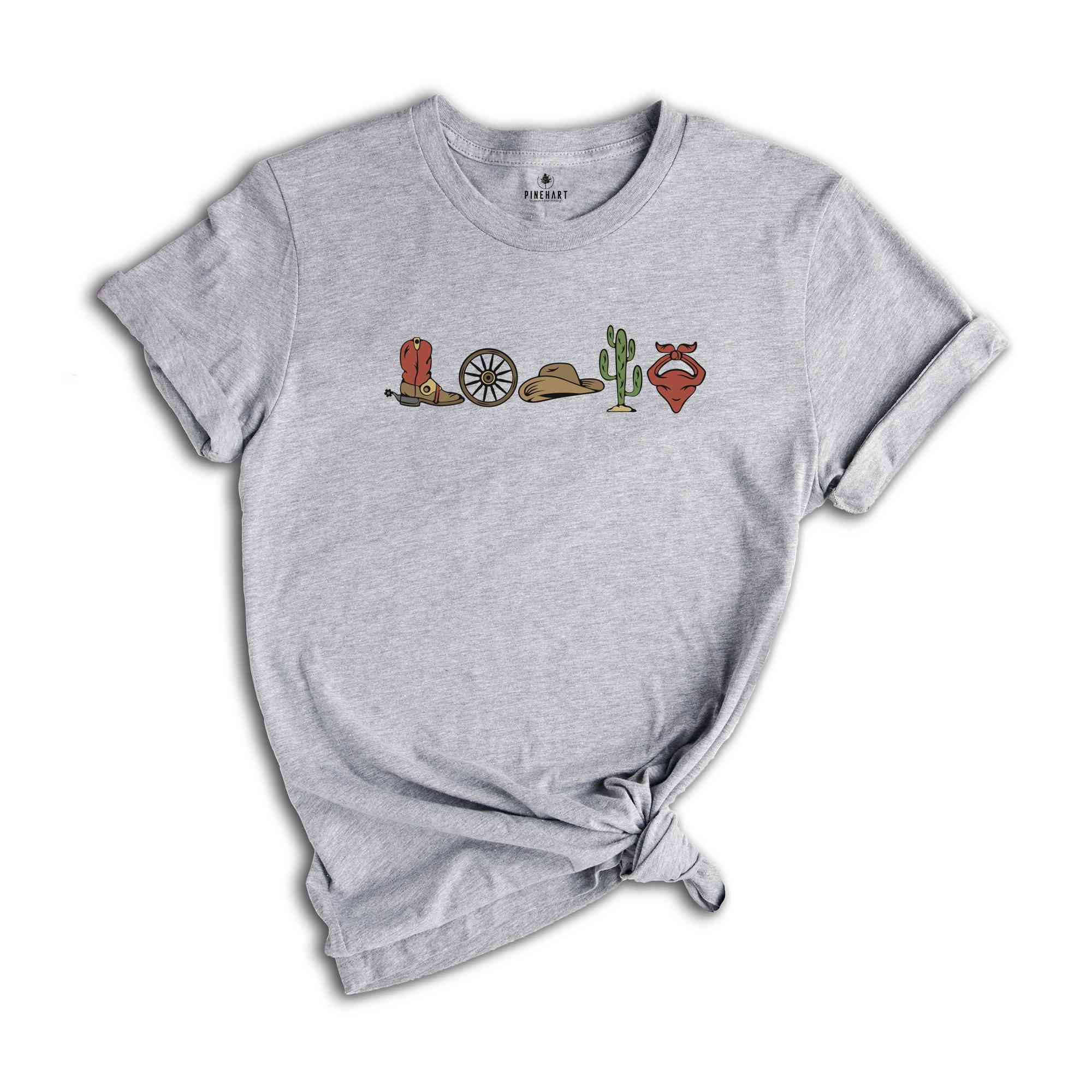 Cowboy Items T-Shirt, Western Style Tee, Country Shirt, Country Concert T-Shirt, Country Style Lovers Gifts